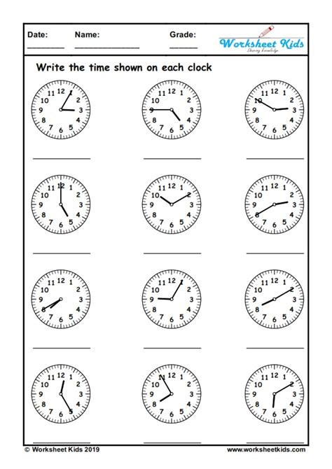 Blank Digital And Analogue Clock Worksheet Teach Starter Worksheets