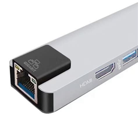 5 In 1 Usb Type C Hub Hdmi 4k Usb C Hub To Gigabit Ethernet Rj45 Lan Adapter 6c1 193571568328 Ebay