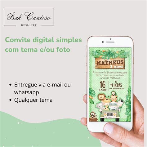 Convite Digital Simples Elo Produtos Especiais