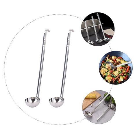 Professional Grade Soup Ladles With Long Handles Stainless Steel Set