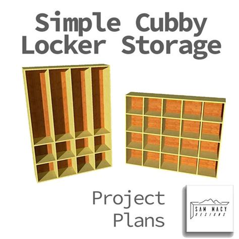 Simple Cubby & Locker Combo Storage Project Plans | Etsy
