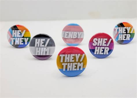 Progress Pride Flag Button Pride Pronoun Pin Intersectional Etsy Canada