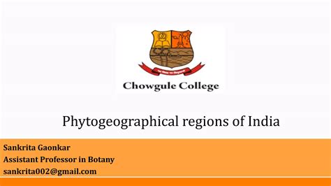 Phytogeographical regions of India | PPT