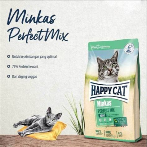 Jual Happy Cat Minkas Perfect Mix Adult Kg Shopee Indonesia