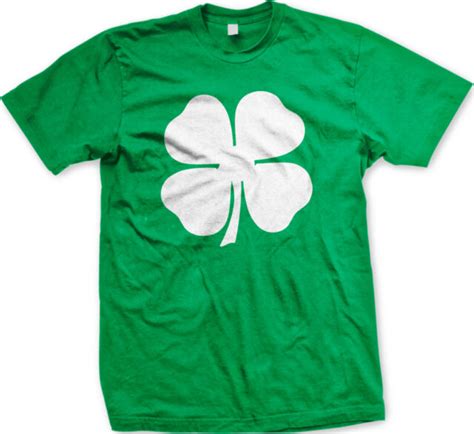 Irish Four Leaf Clover Shamrock Lucky Luck St Patricks Day Mens T