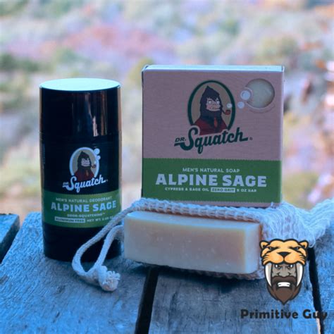 Dr Squatch Bundle Alpine Sage Deodorant And 2 Soaps W Pouch 5oz Free