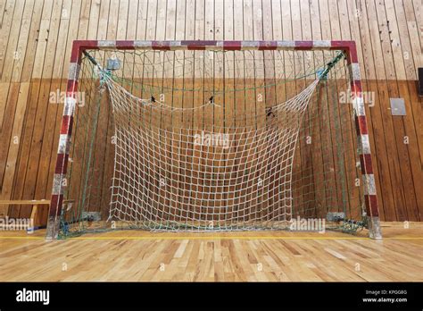 Retro Indoor Soccer Goal Stock Photo Alamy