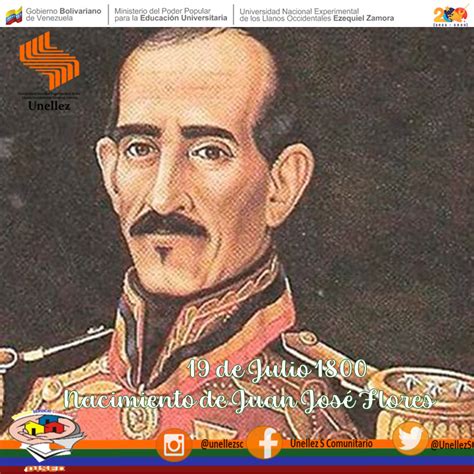 Tal día como el 19 de julio de 1800 Nace Juan José Flores militar