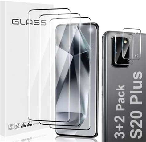 [3 2 Pack] Galaxy S20 Plus Screen Protector Camera Lens