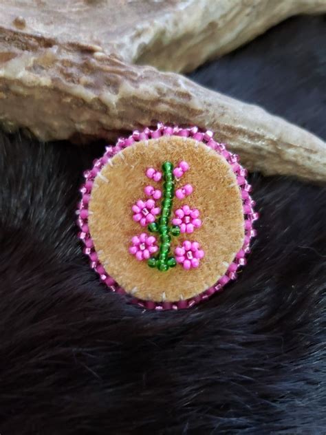 Fireweed Lapel Pin By Alaska Beadwork Beaded Jewelry Patterns