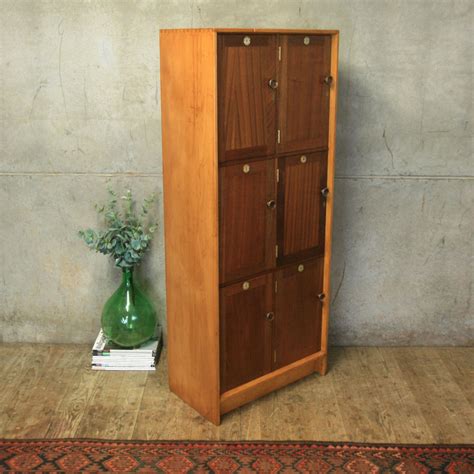 Vintage School Wooden Lockers 0805m Mustard Vintage