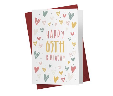 Buy 65th Birthday Card for Him Her - 65th Anniversary Card for Dad Mom ...