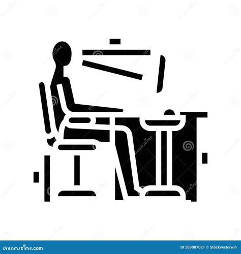 Ergonomics Principles Mechanical Engineer Glyph Icon Vector