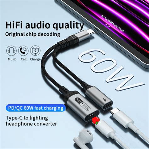 In Usb C To Lightning Audio Adapter Type C Male To Lightning Female