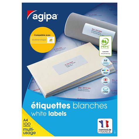 Tiquettes Adh Sives Blanches Multi Usages X Mm