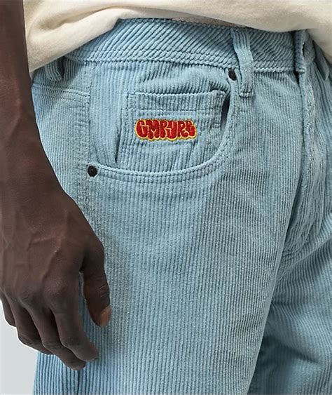 Empyre Loose Fit Sk8 Corduroy Light Blue Skate Pants