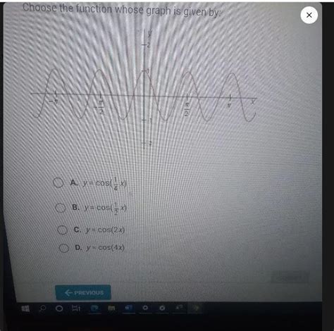 Choose The Function Whose Graph Is Given By Y Aaaaa 2 O Y A Y Cos