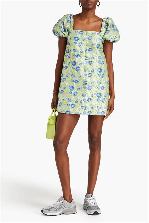 Ganni Brocade Mini Dress The Outnet