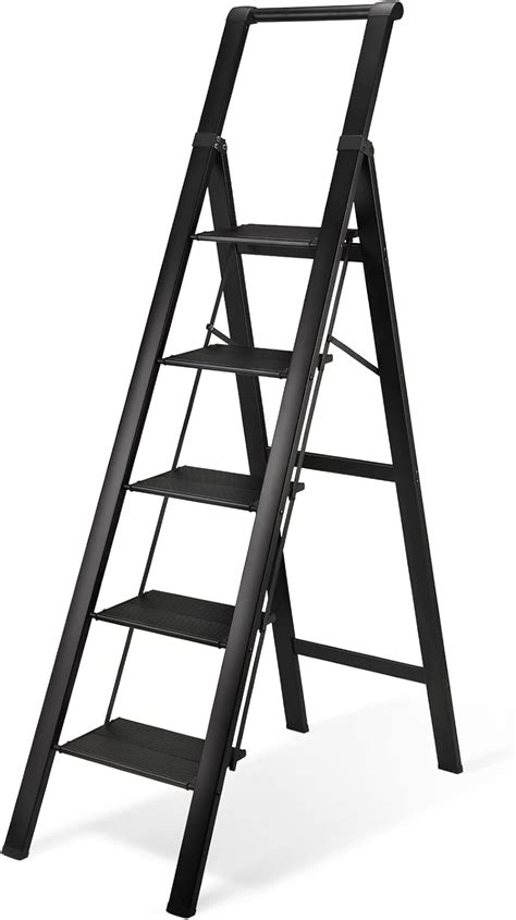 Hbtower Step Ladder Aluminum Ladder With Handrails Folding Step