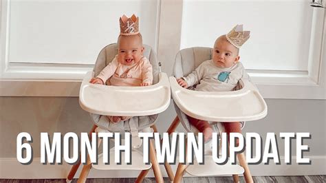 6 Month Twin Update Growth Milestones Breastfeeding Sleep Heather Fern Youtube