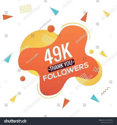 49k Followers Social Sites Post Greeting Stock Vector Royalty Free