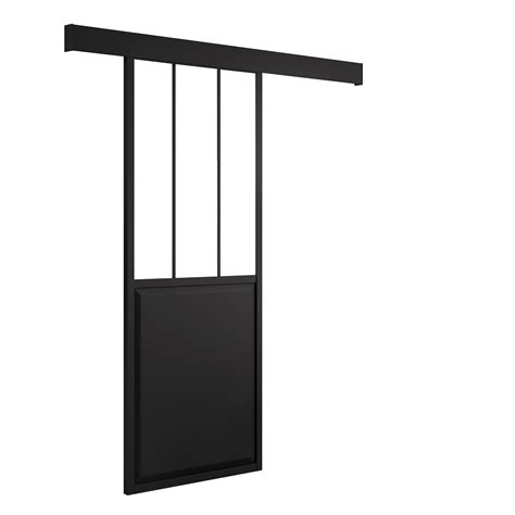 Puerta De Interior Corredera Artens Atelier Negro De 83 Cm Leroy Merlin