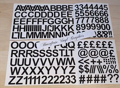 Cm Inch Self Adhesive Vinyl Sticker Letters And Numbers Mm