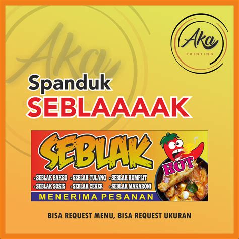 Aka Printing Hari Jadi Cetak Spanduk Seblak Spanduk Warung Spanduk