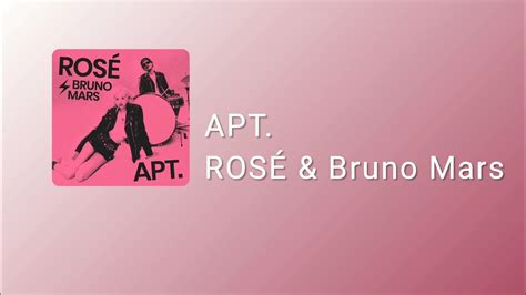 RosÉ And Bruno Mars Apt Lyrics 中韓字幕 中英字幕 中文歌詞 Youtube