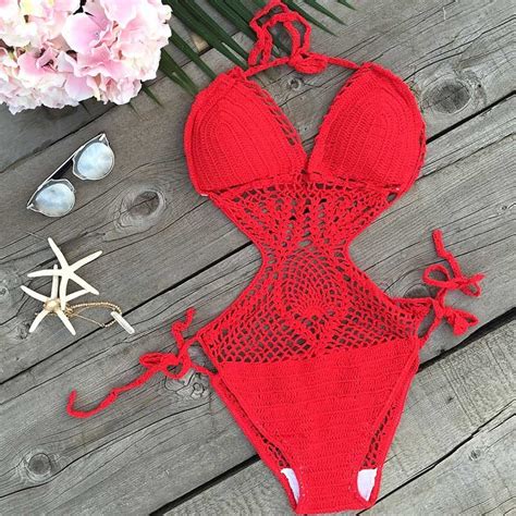 Cupshe Envy Crochet Bikini Set Crochet Monokini Crochet Bikini Set