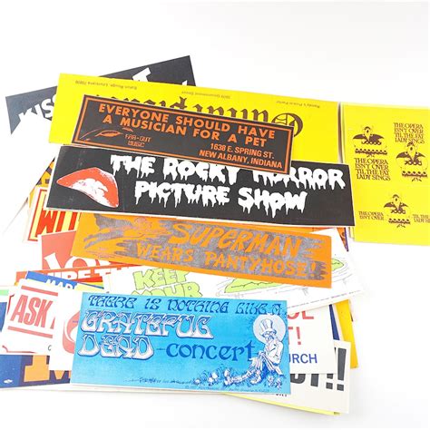 Assorted Vintage Bumper Stickers Ebth