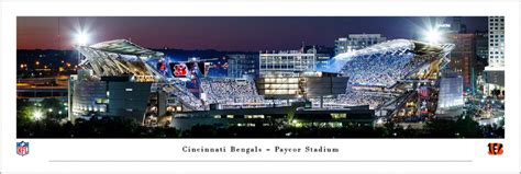 cincinnati bengals paycor stadium aerial panoramic wall art print nfl