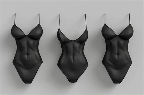 Women S Body In Black And White Lingerie D Rendering Premium AI Generated Image