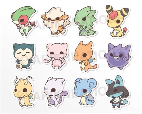 Sưu Tập Dán Sticker Pokemon Cute Với Hơn 200 Sticker Miễn Phí