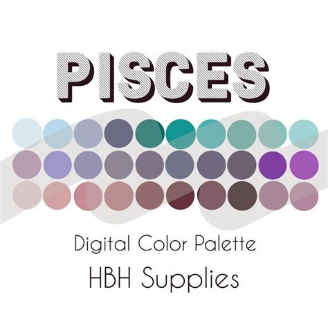 Procreate Palette, Zodiac Colors, Digital Pisces, Procreate Color ...