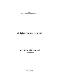 BİLİŞİM TEKNOLOJİLERİ BELLEK BİRİMLERİ MEGEP b l m teknoloj ler