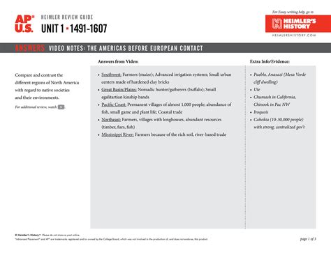 Ap Us Hrg Unit Noteguide Answers Page Of Heimler Review Guide