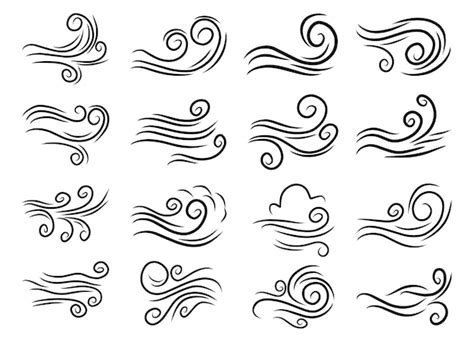 Doodle De R Faga De Viento Aislado En Un Fondo Blanco Vector Premium