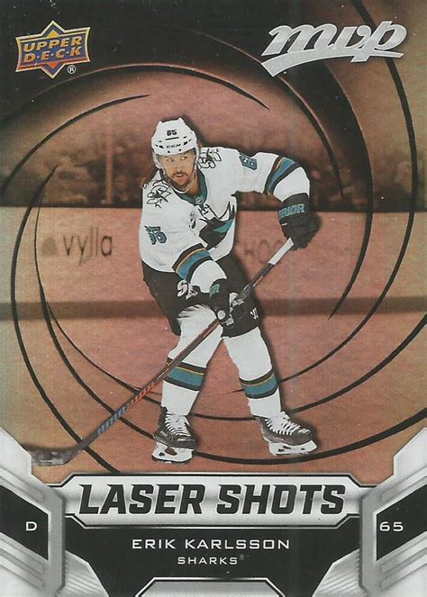 2019 20 Upper Deck MVP Laser Shots S 10 Erik Karlsson Trading Card