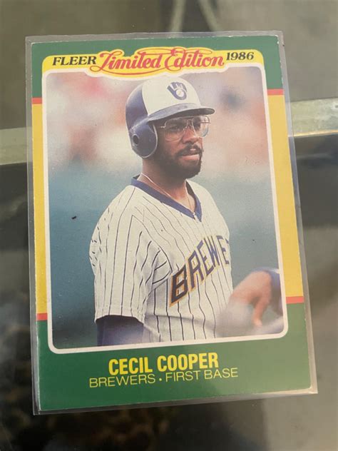 Cecil Cooper Ungraded 1986 Fleer Limited Edition