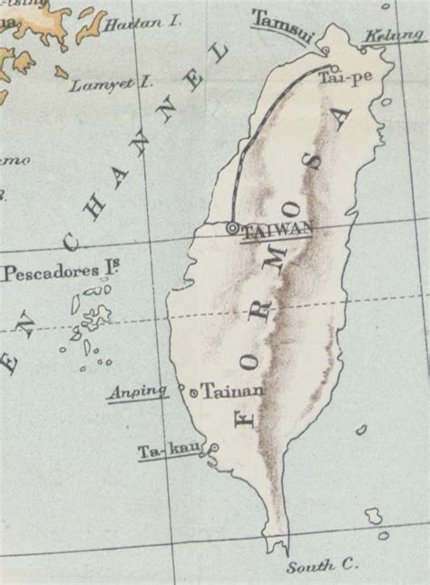 Map of Formosa )Map of Taiwan) detail, 415 of 'China in Transformation ...