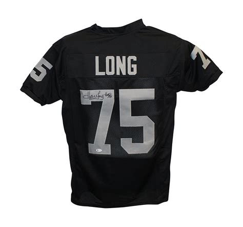 Howie Long Autographed Signed Pro Style Black Xl Jersey Hof Bas