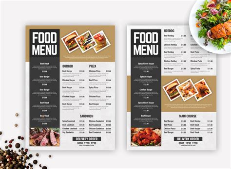 Restaurant Menu Template by Dipanjon Mondal on Dribbble