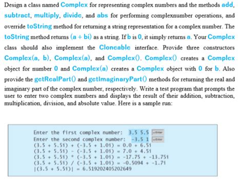 java programming  complex number   number   form  bi