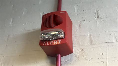 Fire Alarm Going Off In An Mit Building Simplex Truealert Speaker