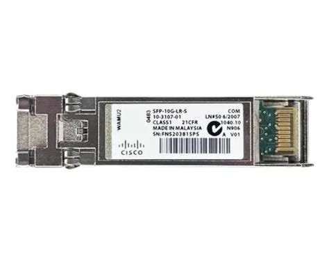 Gbic Cisco Sfp Sfp 10g Lr S 10gb 1310nm 10km 10 3107 01