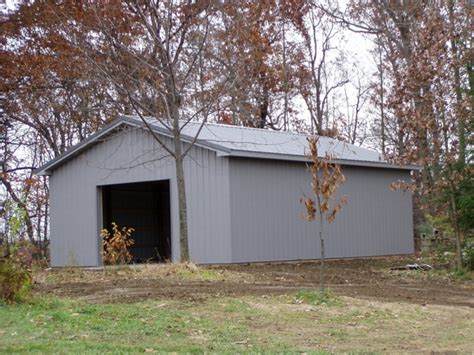 24 X 32 X 10 Steel Barn Standard Barn Construction Michigan Burly