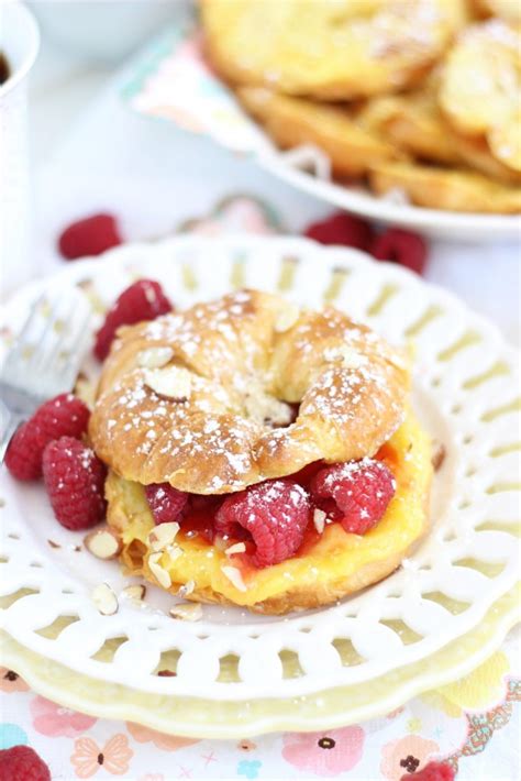 Lemon Raspberry Almond Croissant French Toast