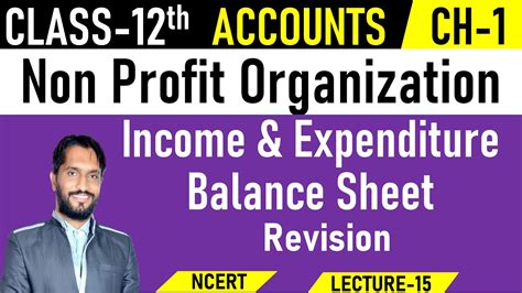 Class Account Non Profit Organisation Income Expenditure And