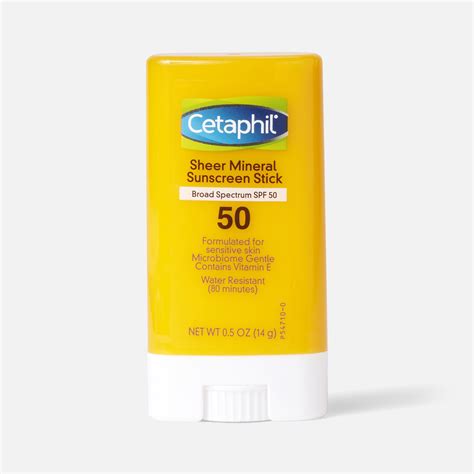 Cetaphil Sun Sheer Mineral Sunscreen Stick For Face And Body Spf 50